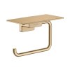 Hansgrohe AddStoris Držiak toaletného papiera s poličkou, kefovaný bronz 41772140-HG