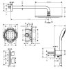 Hansgrohe Croma Sprchový set 280, s termostatom Ecostat S pod omietku, chróm 27954000-HG