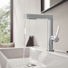 Hansgrohe Finoris Umývadlová batéria, s výpustom Push-Open a výsuvnou spŕškou, EcoSmart, chróm 76063000-HG