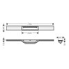 Hansgrohe RainDrain Flex Lineárny sprchový žľab s roštom 700 z nehrdzavejúcej ocele, do priestoru, skrátiteľný, kefovaný bronz 56043140-HG