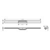 Hansgrohe RainDrain Flex Lineárny sprchový žľab s roštom 1000 z nehrdzavejúcej ocele, do priestoru, skrátiteľný, leštený vzhľad zlata 56046990-HG
