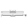 Hansgrohe RainDrain Flex Lineárny sprchový žľab s roštom z nehrdzavejúcej ocele 900, ku stene, skrátiteľný, matná biela 56052700-HG