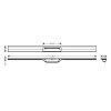 Hansgrohe RainDrain Flex Lineárny sprchový žľab roštom 1200 z nehrdzavejúcej ocele, k stene, skrátiteľný, leštený vzhľad zlata 56054990-HG