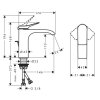 Hansgrohe Vivenis Umývadlová batéria 110, s výpustom, EcoSmart, chróm 75020000-HG