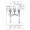 Hansgrohe Vivenis Umývadlová batéria s výpustom, 3-otvorová inštalácia, EcoSmart, matná čierna 75033670-HG