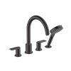 Hansgrohe Vernis Shape Batéria na okraj vane, 4-otvorová inštalácia, matná čierna 71459670-HG