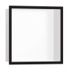 Hansgrohe XtraStoris Individual Výklenok do steny s designovým rámom, 30x30x10 cm, matná biela/matná čierna 56099670-HG