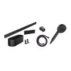 Hansgrohe WallStoris Set sprchovej hlavice 105, 3 prúdy a kúpeľňových doplnkov, matná čierna 24291670-HG