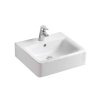 Ideal Standard Connect Umývadlo Cube, 50x46x18 cm, s prepadom, otvor na batériu, s Ideal Plus, biela E7138MA