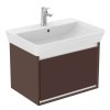 Ideal Standard Connect Air Skrinka pod umývadlo Cube 65 cm, 58x41x40 cm, hnedá mat/biela mat E0847VY
