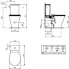 Ideal Standard Connect Air WC kombi misa, spodný/zadný odpad, AquaBlade, biela E013701