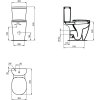 Ideal Standard Connect Freedom WC kombi misa Plus 6, biela E607001