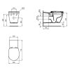 Ideal Standard Connect Freedom Závesné WC bezbariérové, Rimless, s Ideal Plus, biela E8194MA