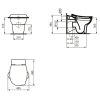 Ideal Standard Contour 21 Stojace detské WC, zadný odpad, Rimless, biela S312301