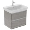 Ideal Standard Connect Air Umývadlová skrinka, 58x41x52 cm, sivý dub/matný biely lak E1605PS