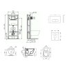 Ideal Standard ProSys Set predstenovej inštalácie, klozetu a sedadla Tesi, tlačidla Oleas M2, Rimless, SoftClose, chróm mat ProSys120M SP8