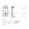 Ideal Standard ProSys Set predstenovej inštalácie, klozetu a sedadla Architectura, tlačidla Oleas M2, DirectFlush, SoftClose, CeramicPlus, chróm ProSys120M SP48
