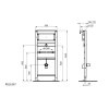 Ideal Standard ProSys Predstenová inštalácia pre urinál R016367