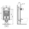 Ideal Standard ProSys Predstenová odľahčená inštalácia ProSys 120 M na závesné WC R009767