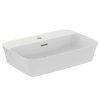 Ideal Standard Ipalyss Umývadlo na dosku, 55x38 cm, s prepadom, otvor na batériu, Ideal Plus, biela E2077MA