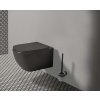 Ideal Standard IOM WC kefa nástenná s držiakom, čierna/satinované sklo A9119XG