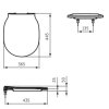 Ideal Standard Connect Air WC doska wrapover, Soft-Close, čierna E0368V3