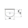Jika Lyra plus Umývadielko, 45x37 cm, s prepadom, biela H8153820001091