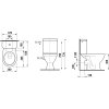 Jika Lyra plus WC kombi, Dual Flush, spodné napúšťanie, biela H8263860002421