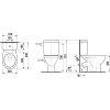 Jika Lyra plus WC kombi, Dual Flush, spodné napúšťanie, biela H8263840002421
