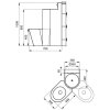 Sanela WC z nehrdzavejúcej ocele WC s umývadlom do rohu, WC na zemi vpravo, závitové tyče SLWN 08P
