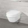 Villeroy & Boch Architectura Závesné WC, WC doska SoftClose, Rimless, s CeramicPlus, alpská biela 5684HRR1