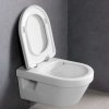 Villeroy & Boch Architectura Závesné WC, WC doska SoftClose, Rimless, s CeramicPlus, alpská biela 5684HRR1