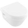 Villeroy & Boch Architectura Závesné WC Compact, so sedadlom SoftClosing, DirectFlush, CeramicPlus, alpská biela 4687HRR1