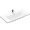 Villeroy & Boch Subway 3.0 Umývadlo, 100x47 cm, s prepadom, otvor na batériu, CeramicPlus, alpská biela 4A70A5R1