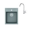 Franke Sety Kuchynský set T100, tectonitový drez SID 610-40 a batéria FP 9000.031, sivá/chróm 143.0675.705