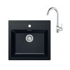 Franke Sety Kuchynský set T102, tectonitový drez SID 610 a batéria FP 9000.031, čierna/chróm 143.0675.710