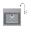 Franke Sety Kuchynský set T102, tectonitový drez SID 610 a batéria FP 9000.031, sivá/chróm 143.0675.721