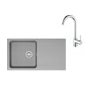 Franke Sety Set T98, tectonitový drez OID 611 a batéria FP 9000.031, sivá/chróm 143.0675.702