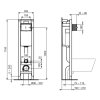 Ideal Standard ProSys Predstenová inštalácia ECO M pre závesné WC s tlačidlom, chróm E2332AA