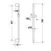 Duravit  Sprchová tyč, 70 cm, chróm UV0600003010