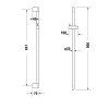 Duravit  Sprchová tyč, 90 cm, chróm UV0600004010