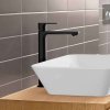 Hansgrohe Rebris E Batéria na umývadlovú misu, s výpustom, CoolStart, EcoSmart, matná čierna 72591670-HG