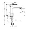 Hansgrohe Rebris S Umývadlová batéria s výpustom, CoolStart, matná čierna 72519670-HG