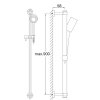 Steinberg 100 Set sprchovej hlavice, tyče a hadice, 3 prúdy, chróm 100 1602
