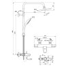 Ideal Standard CeraTherm Sprchový set s vaňovým termostatom, priemer 20 cm, 3 prúdy, chróm A7590AA