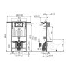 Alcadrain Predstenové inštalácie Predstenová inštalácia na závesné WC, dávkovač tabliet, stavebná výška 0,98 m AM102/1000