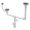 Alcadrain Sifóny Sifón pre dvojdrez, priemer 115 mm, dvojúrovňový, s prípojkou, plast A456P