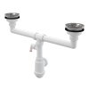 Alcadrain Sifóny Sifón pre dvojdrez, priemer 115 mm, s prípojkou, plast A453P