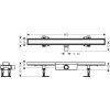 Hansgrohe RainDrain Compact Sprchový žľab 80 cm na vloženie dlažby, s roštom 56167000-HG