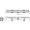 Hansgrohe RainDrain Compact Sprchový žľab 80 cm na vloženie dlažby, s roštom 56179000-HG